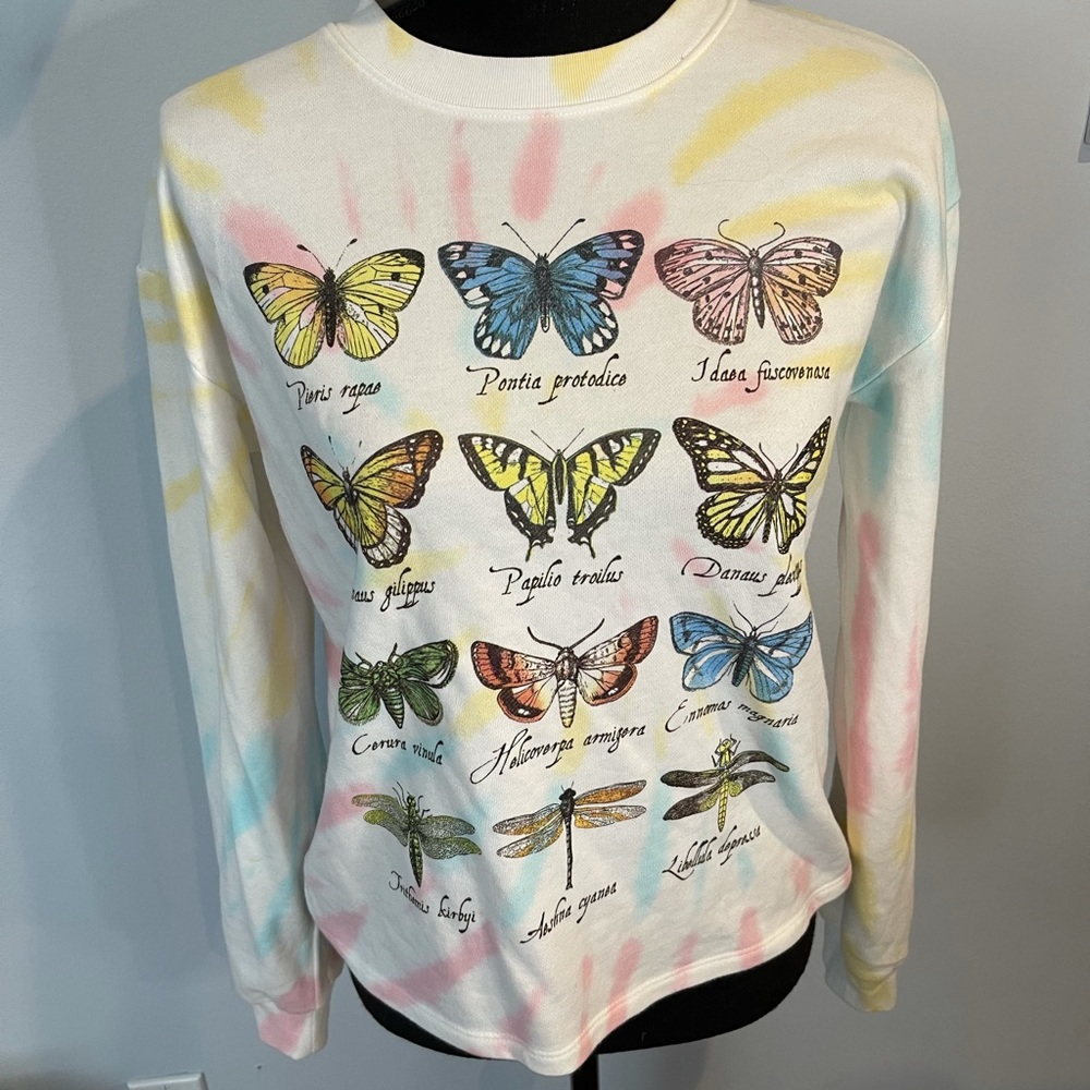 Tie-Dye Butterfly Sweatshirt